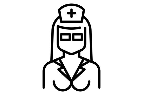 Female Medical Staff Avatar: Hospital Worker Icon