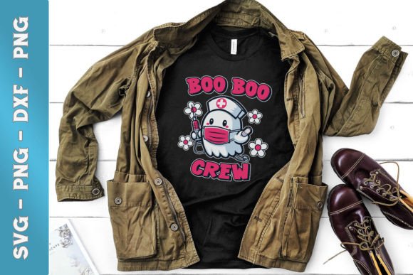 Funny Ghost Boo Boo Crew Nurse SVG Design Review