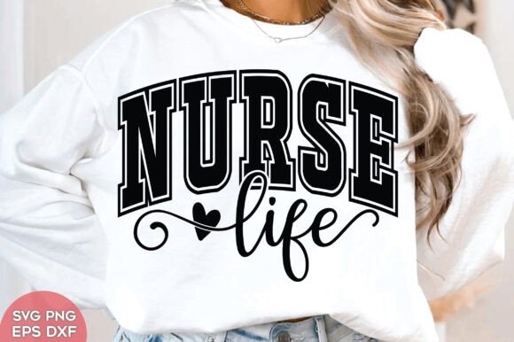Nurse Life SVG PNG, Varsity Nurse SVG