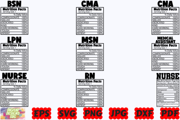 Nutrition Facts Nurse SVG: Embroidery Design Review