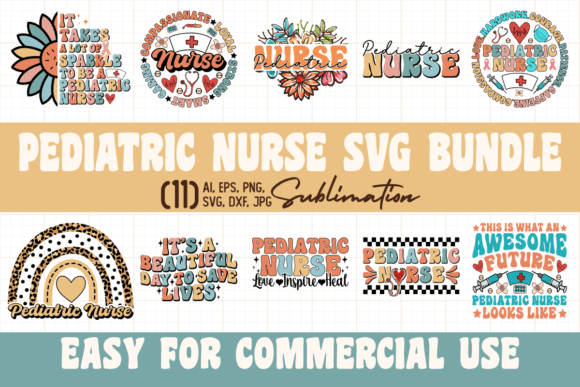 Pediatric Nurse SVG PNG Bundle