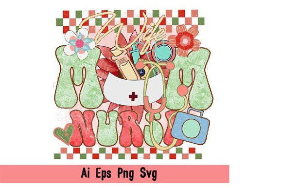 WIFE MOM NURSE SUBLIMATION DESIGN